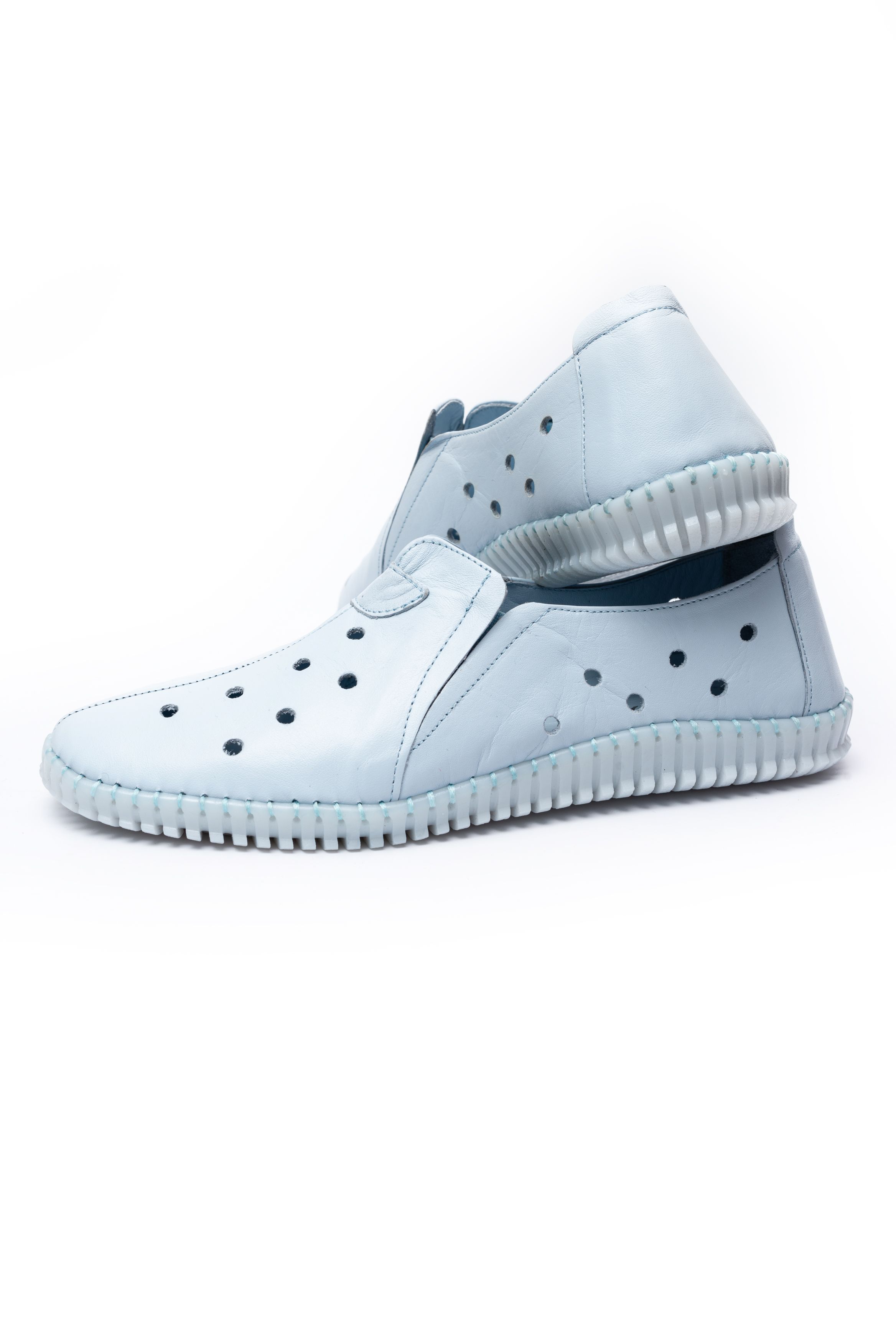 Слипоны Evromoda 00661 Голубые