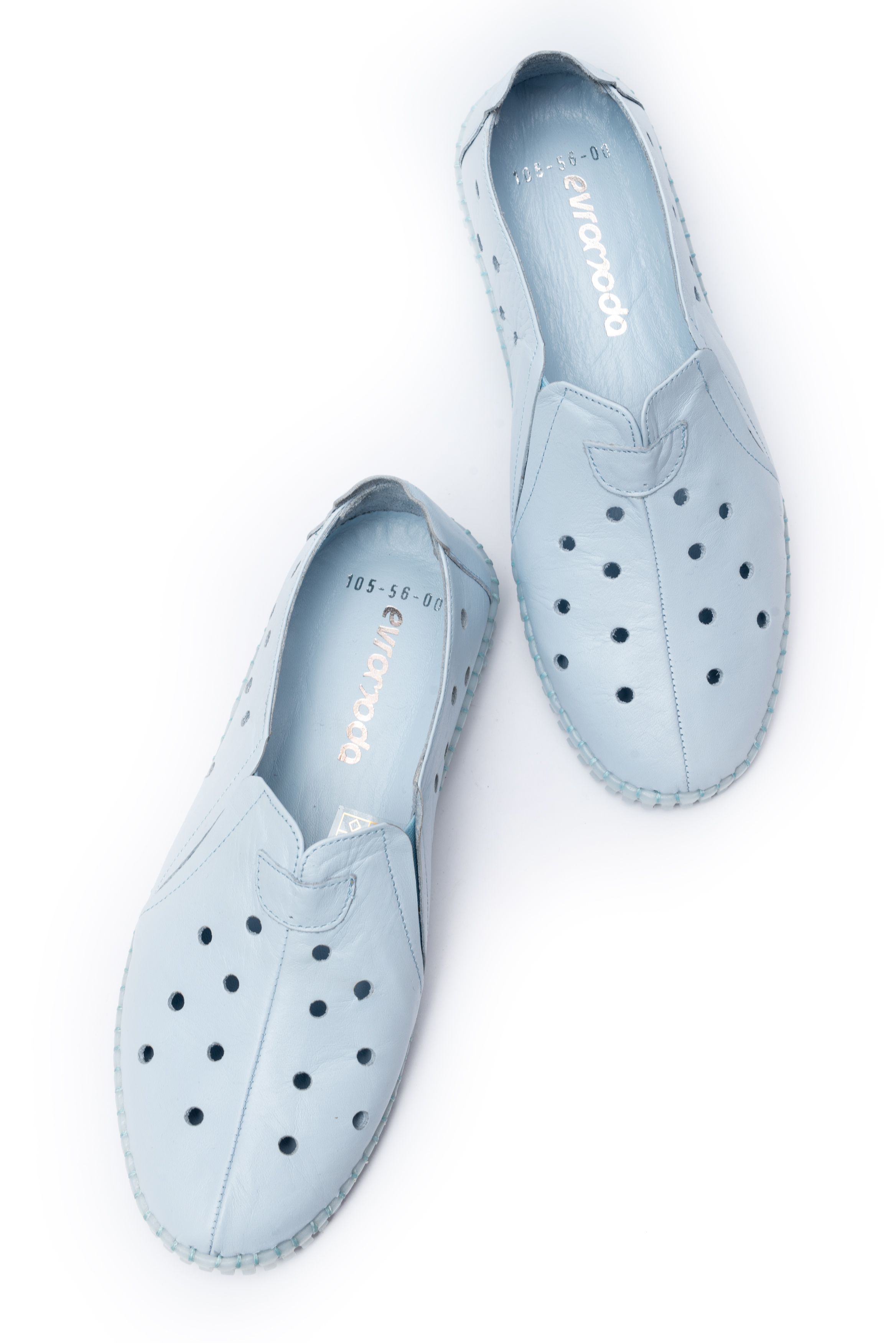 Слипоны Evromoda 00661 Голубые