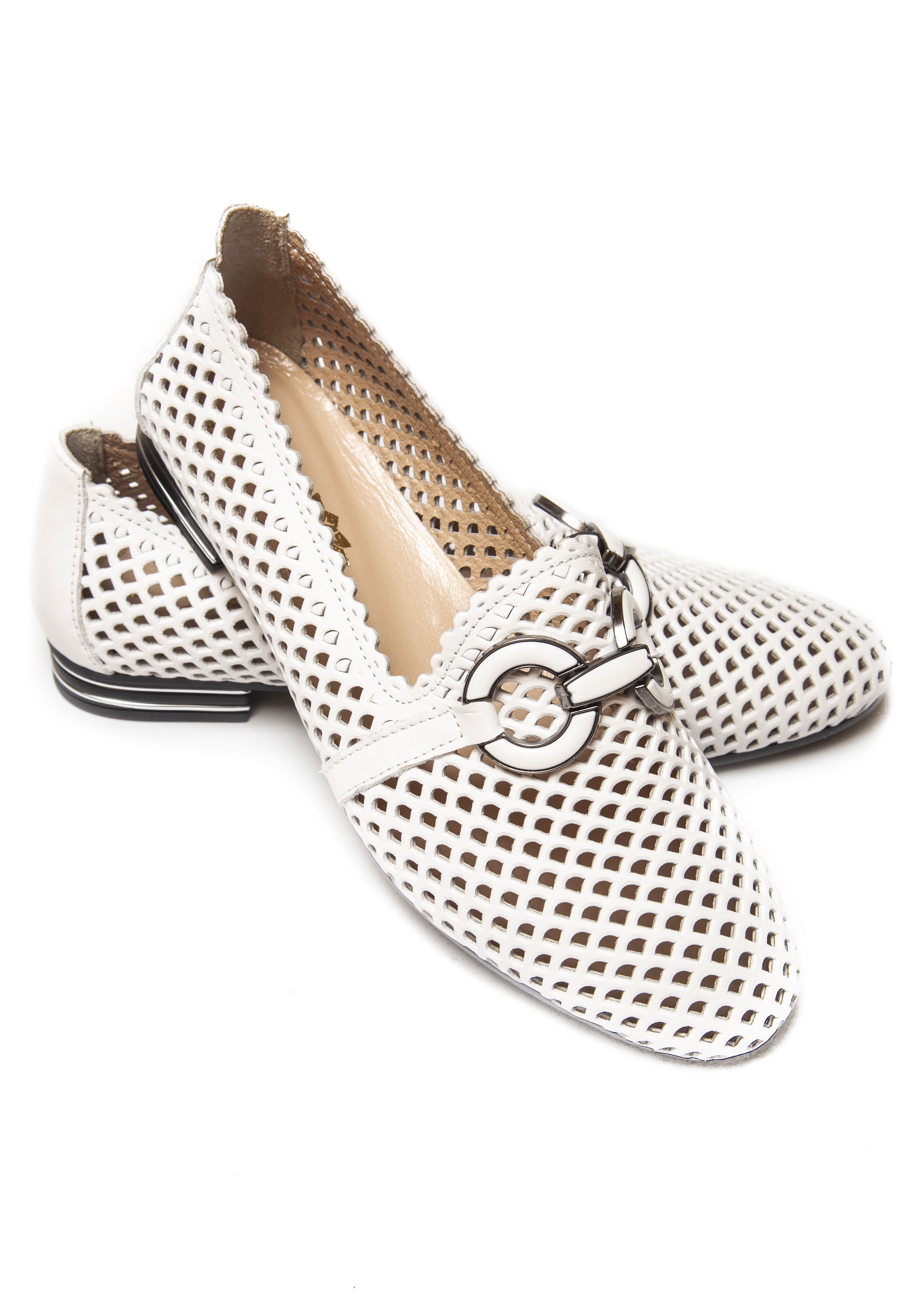 Лоферы Magnolya 00881 Белые