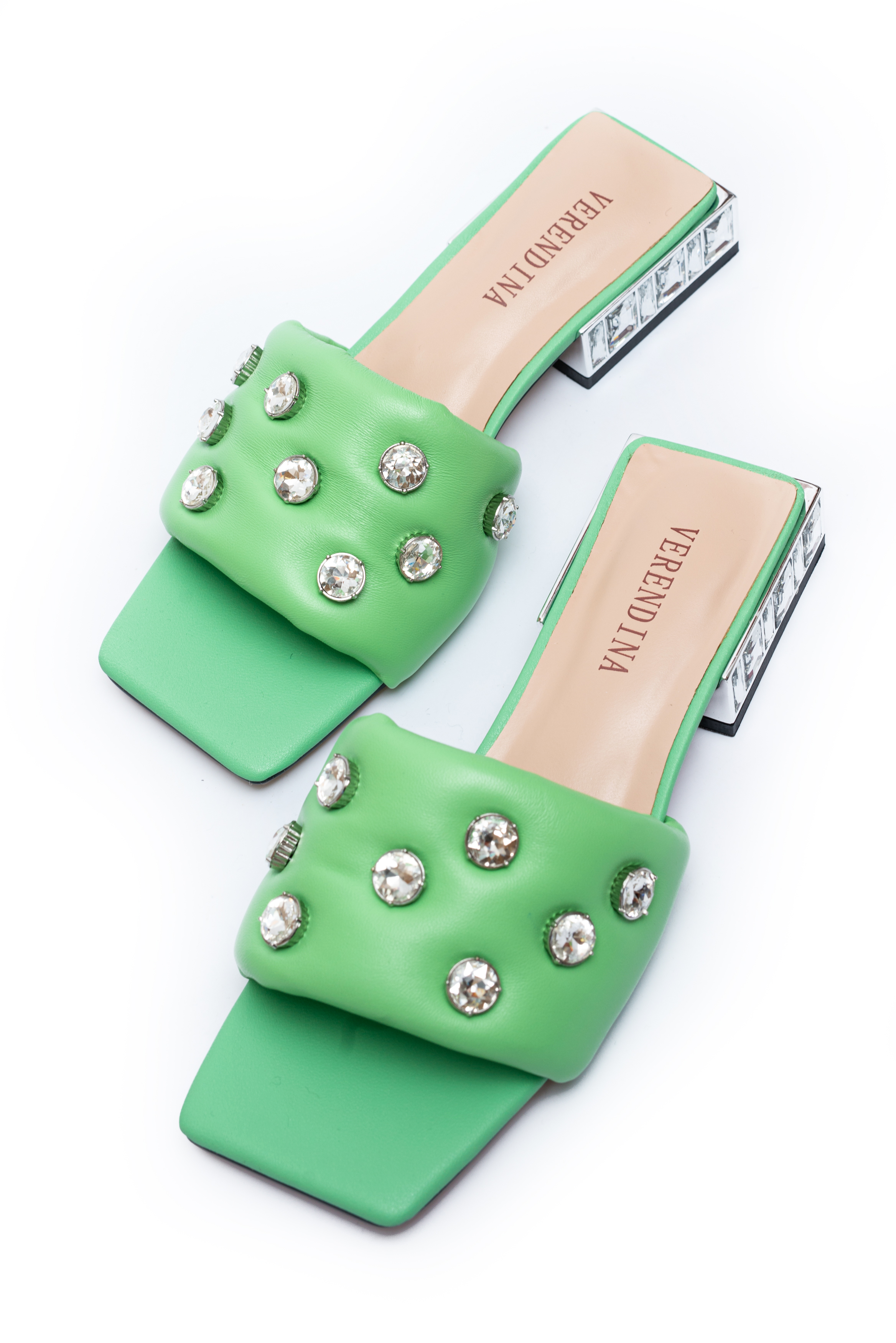 Шлепанцы Verendina 00860 Зеленые