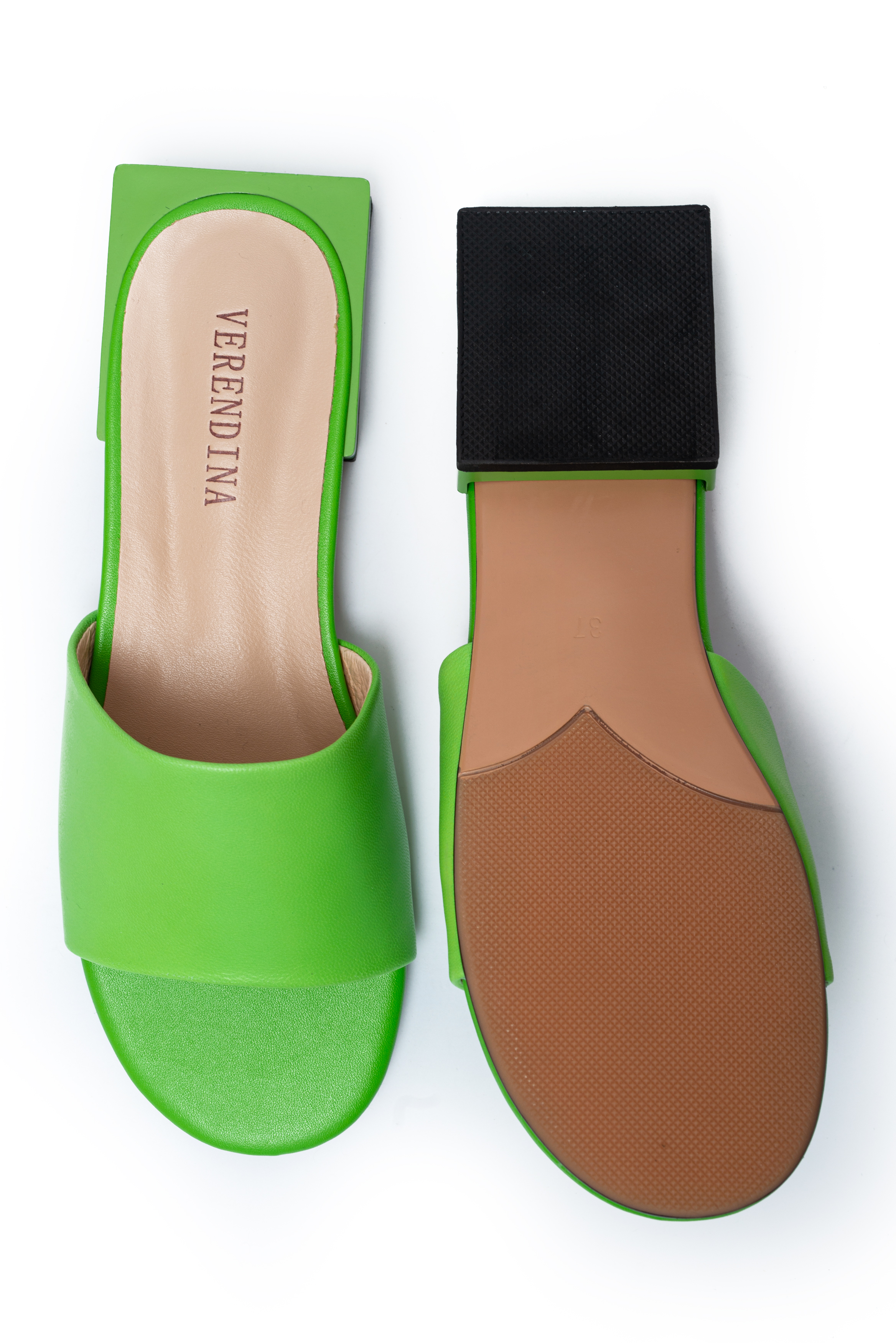 Шлепанцы Verendina 00874 Зеленые