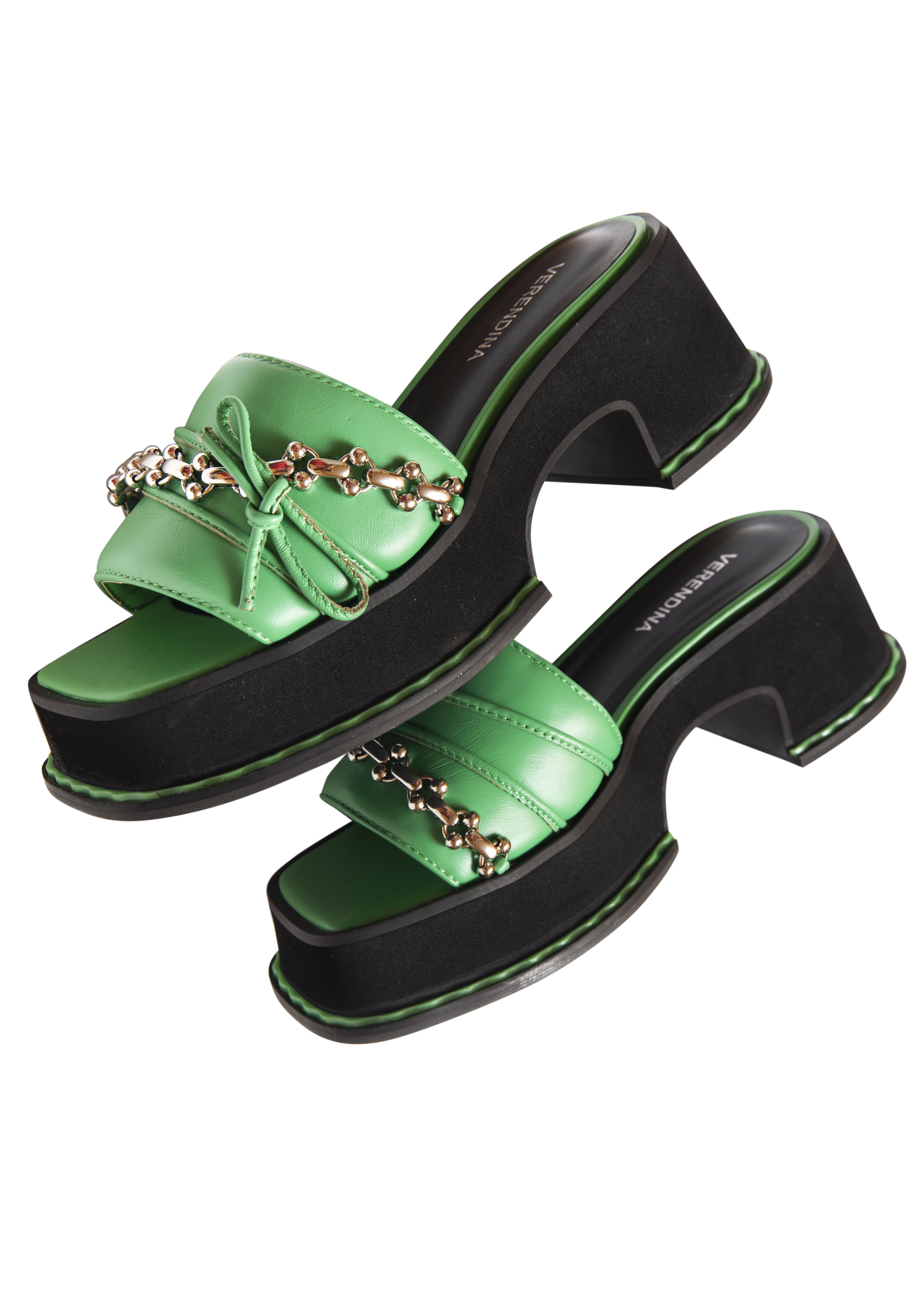 Шлепанцы Verendina 00894 Зеленые