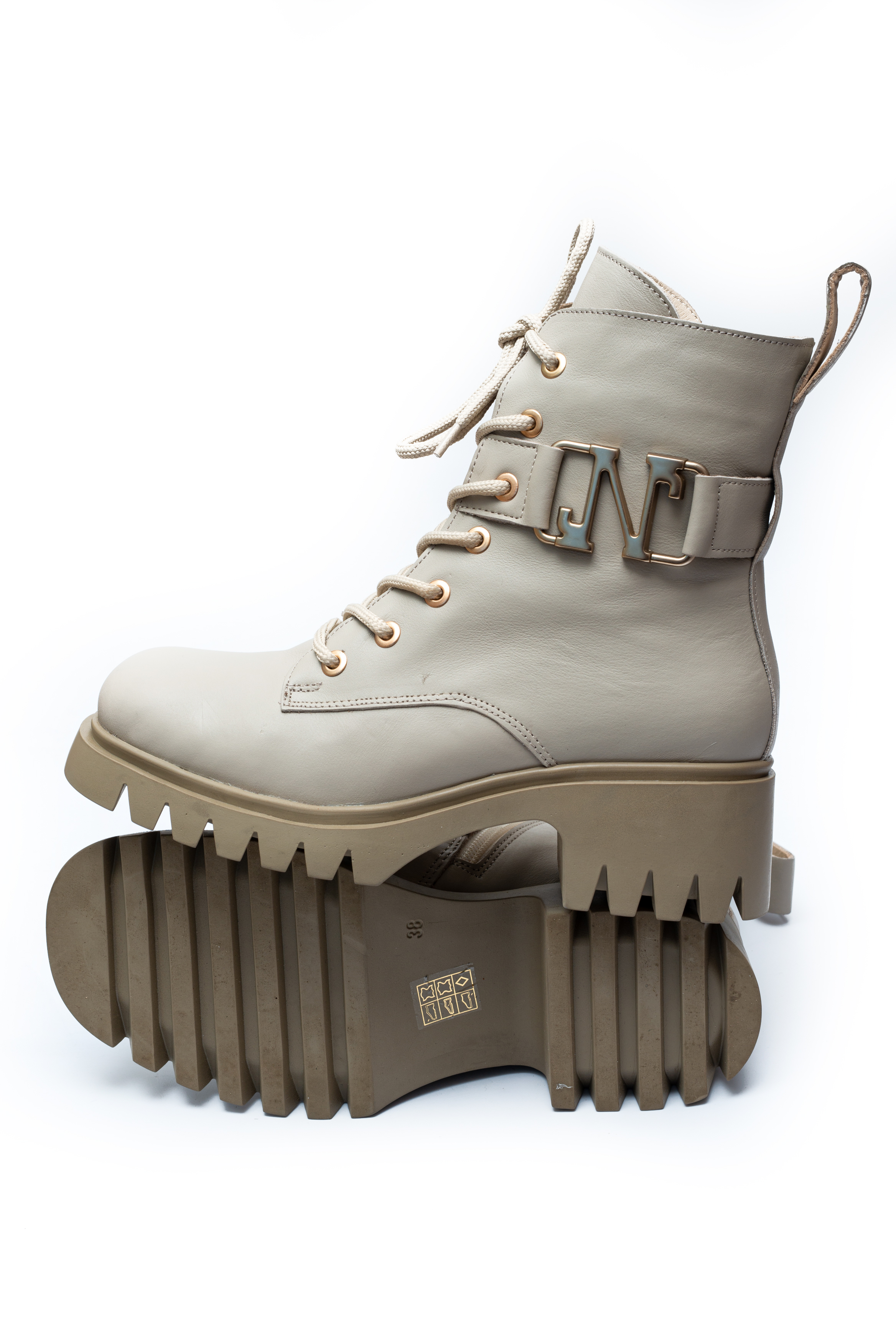 Ботинки Evromoda 00975 Бежевые