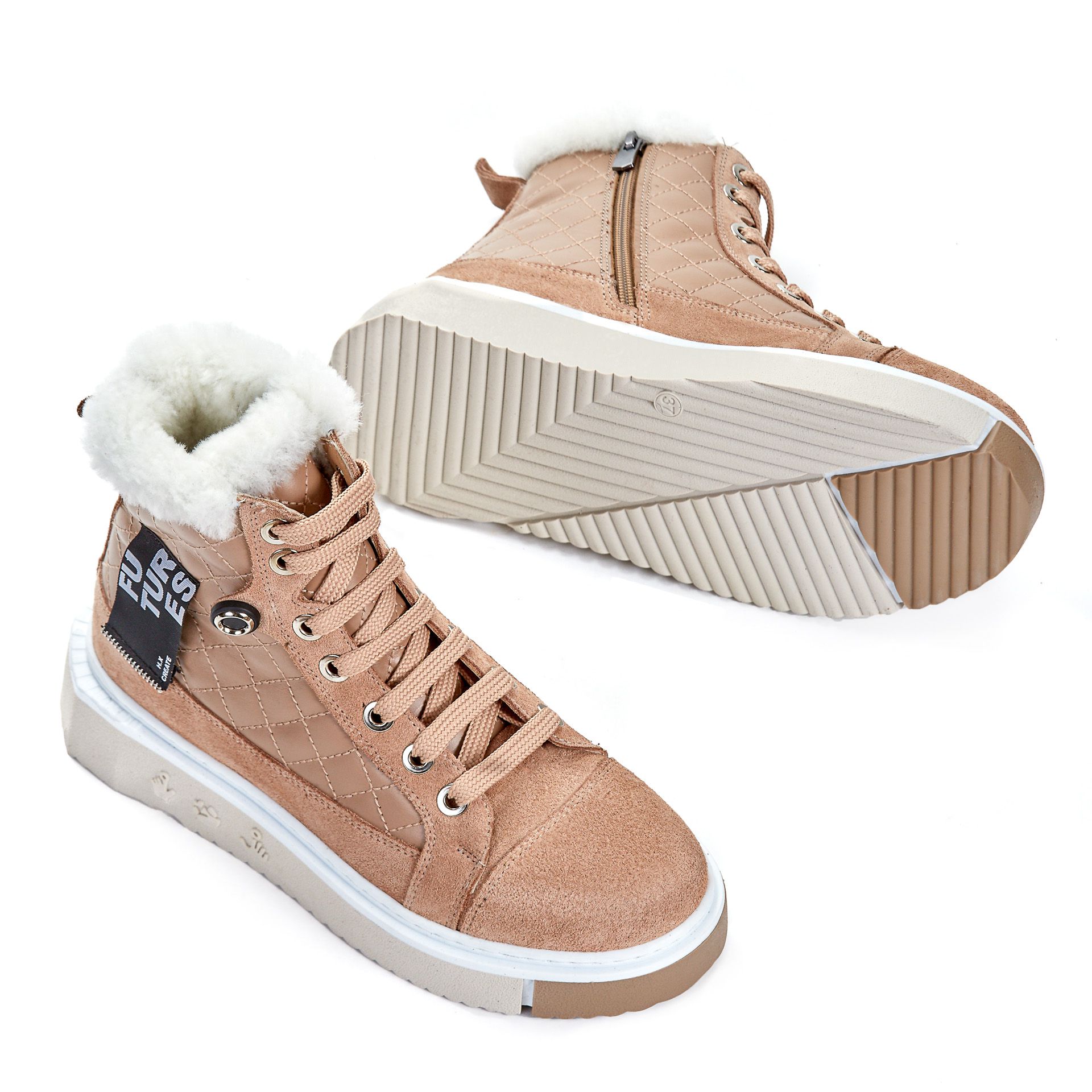 Ботинки Evromoda 01013 Бежевые