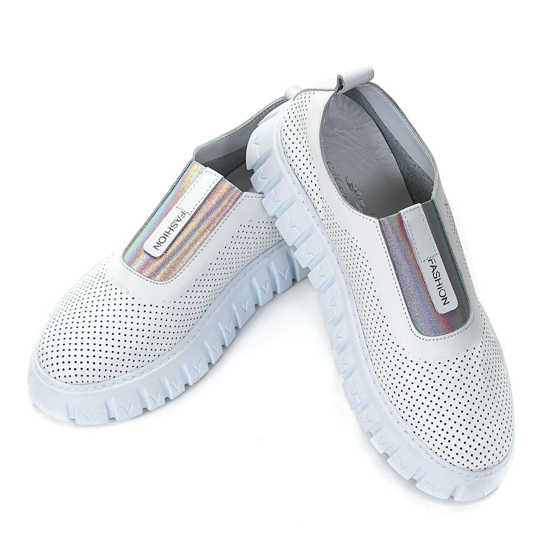 Слипоны Magnolya 01035 Белые