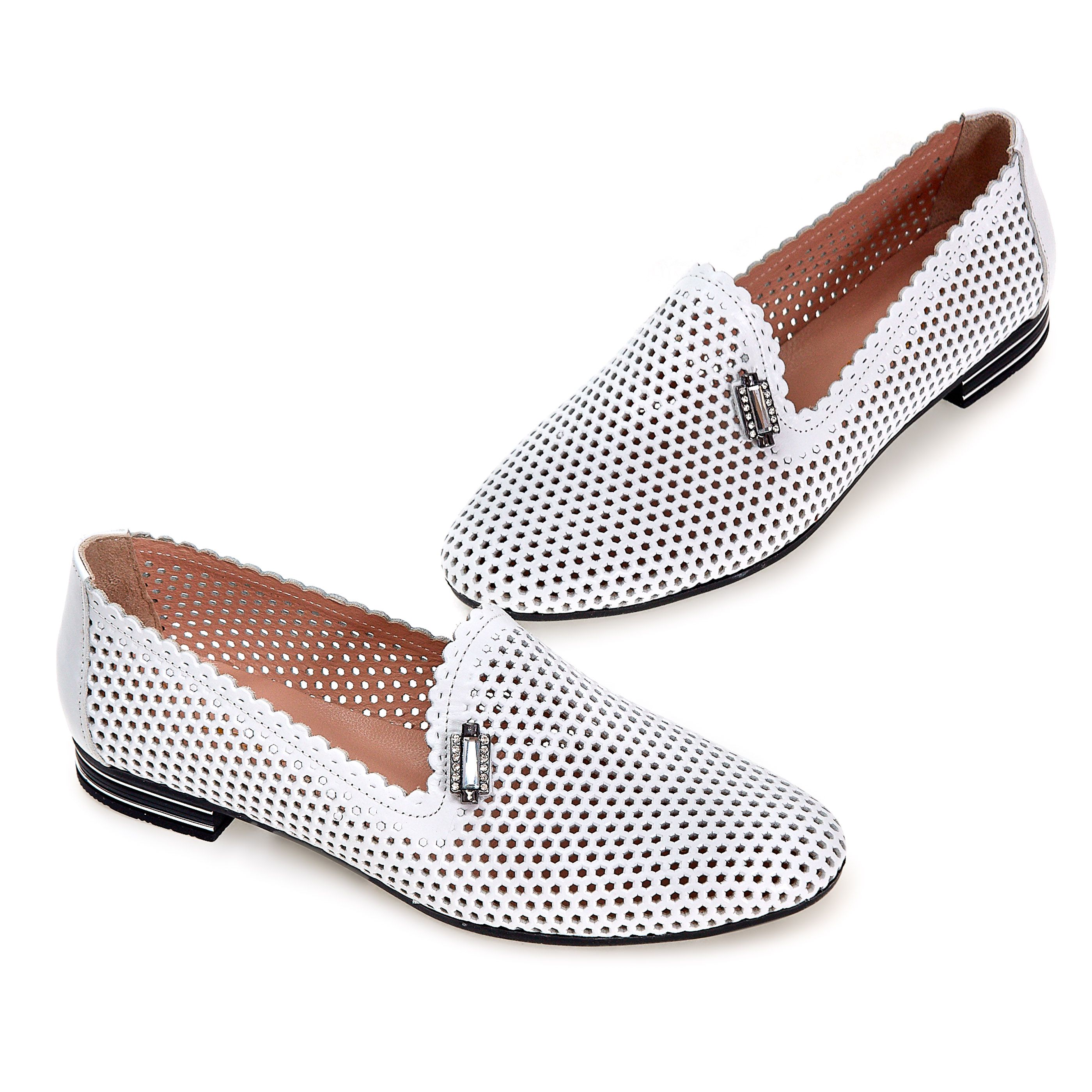 Лоферы Magnolya 01099 Белые