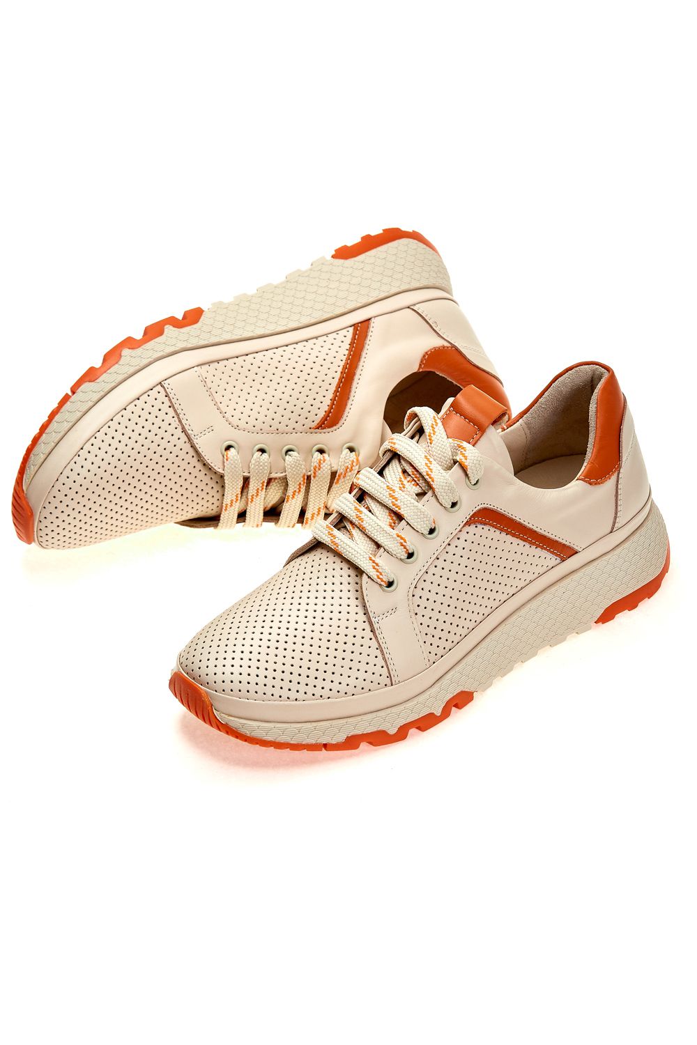 Кроссовки Evromoda 01072 Бежевые