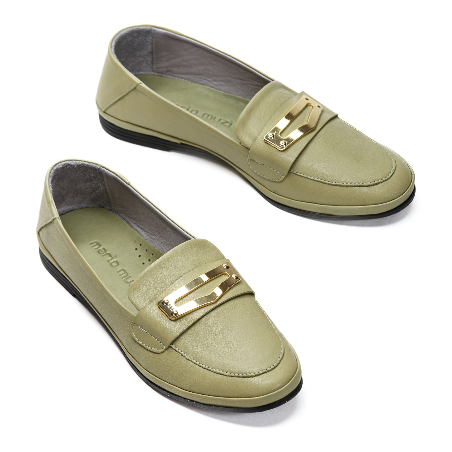 Лоферы Mario Muzi 01077 Зеленые