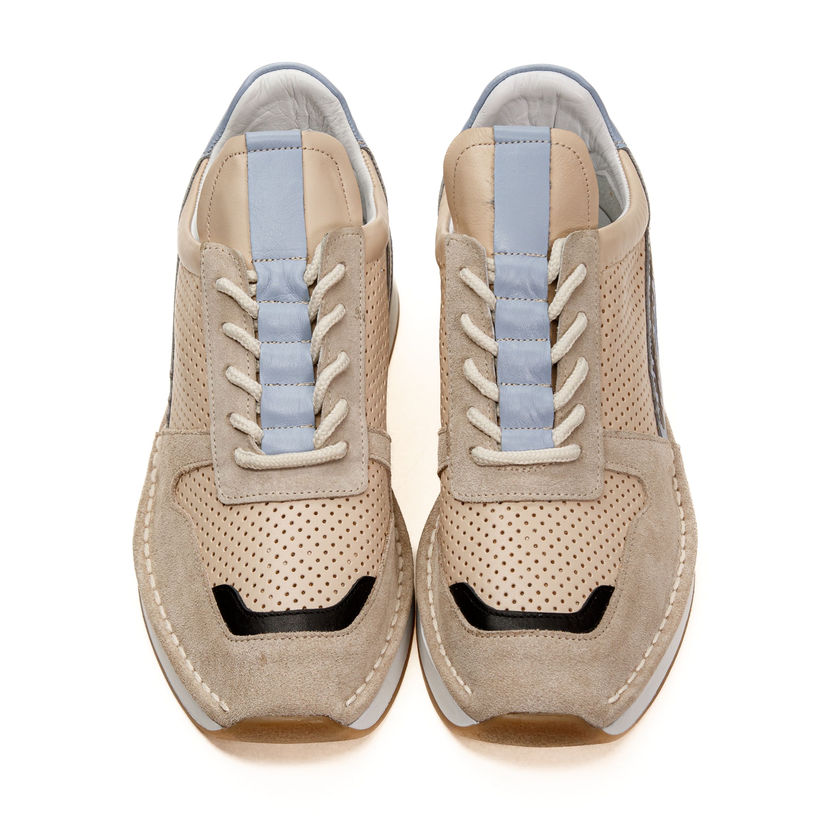 Кроссовки Evromoda 01163 Бежевые