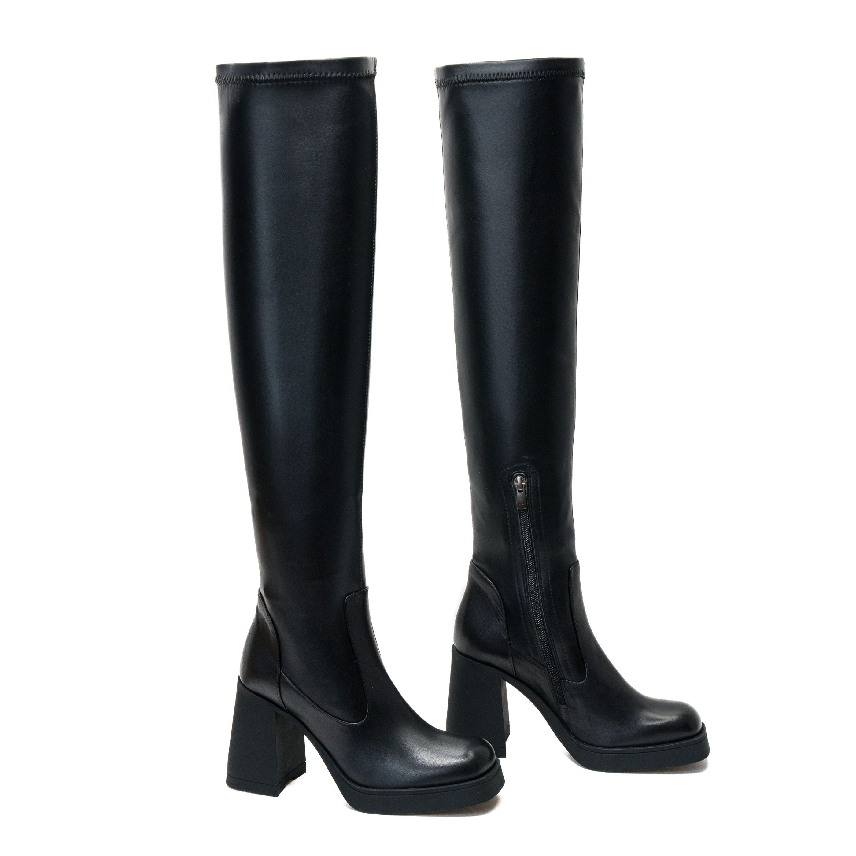 Ботфорты-чулки Evromoda 01294 Черные